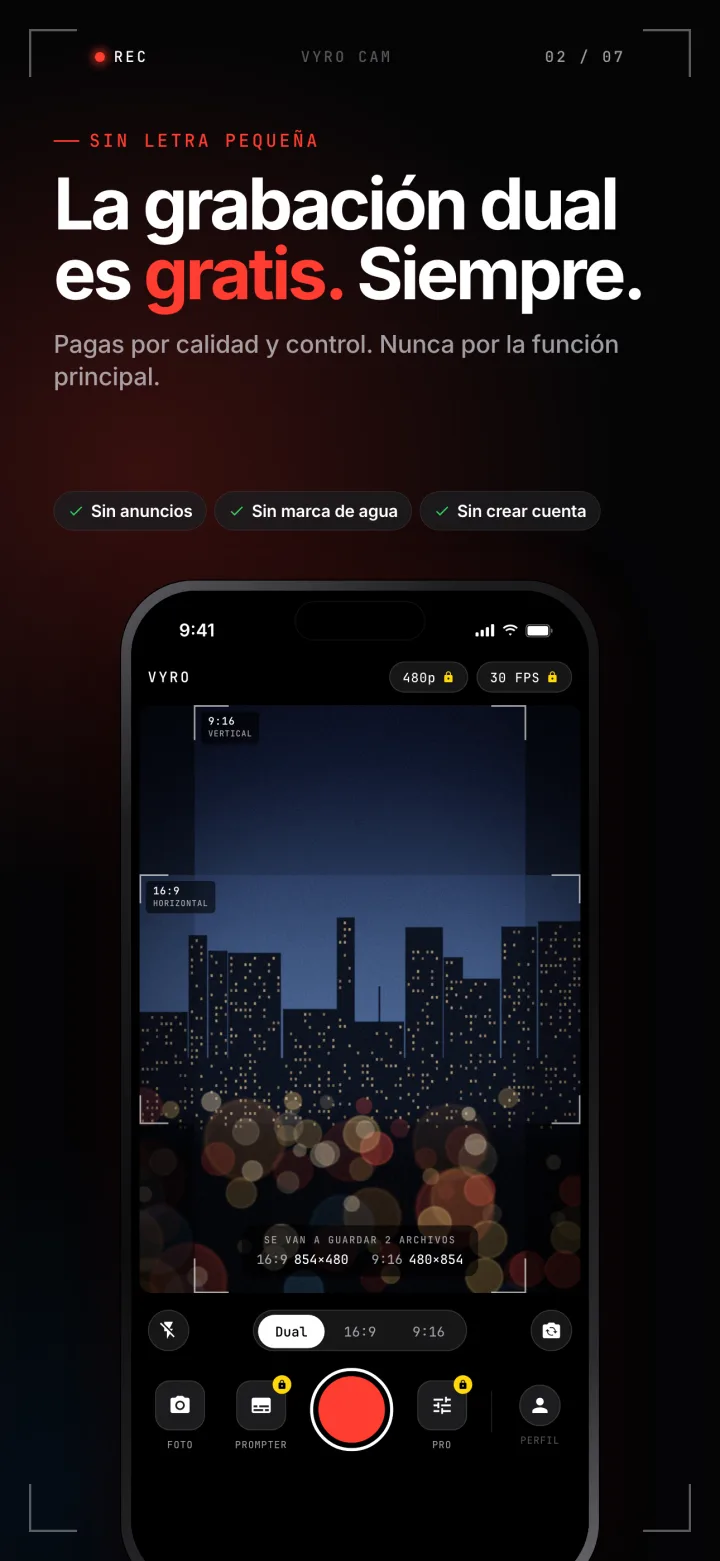 La grabación dual es gratis