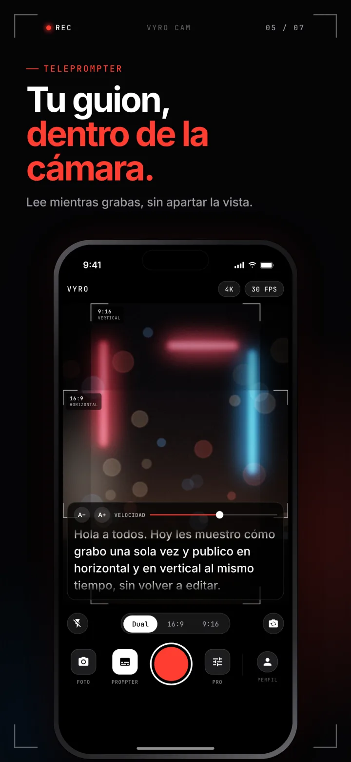 Tu guion dentro de la cámara